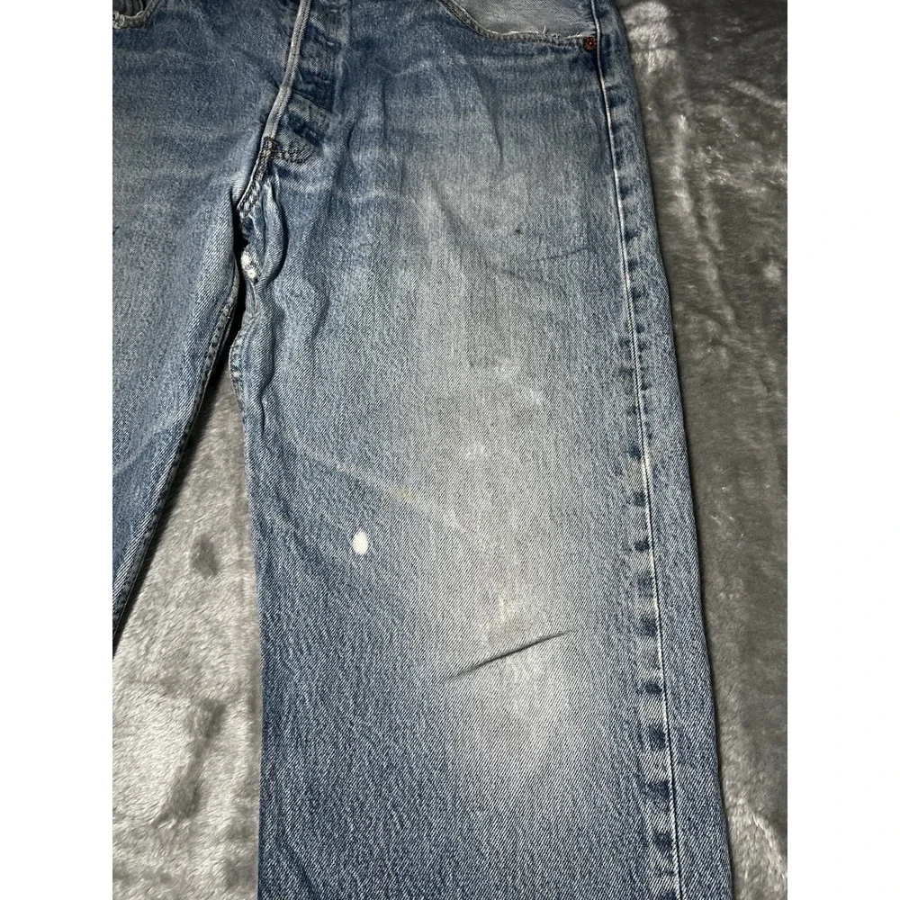 Levi's 501 Jeans Men Size 40x29 Blue Denim Button Fly Workwear